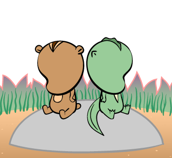 Unmasked Template of CHipmunk and Lizard to Save to Your Hard Drive and Draw On